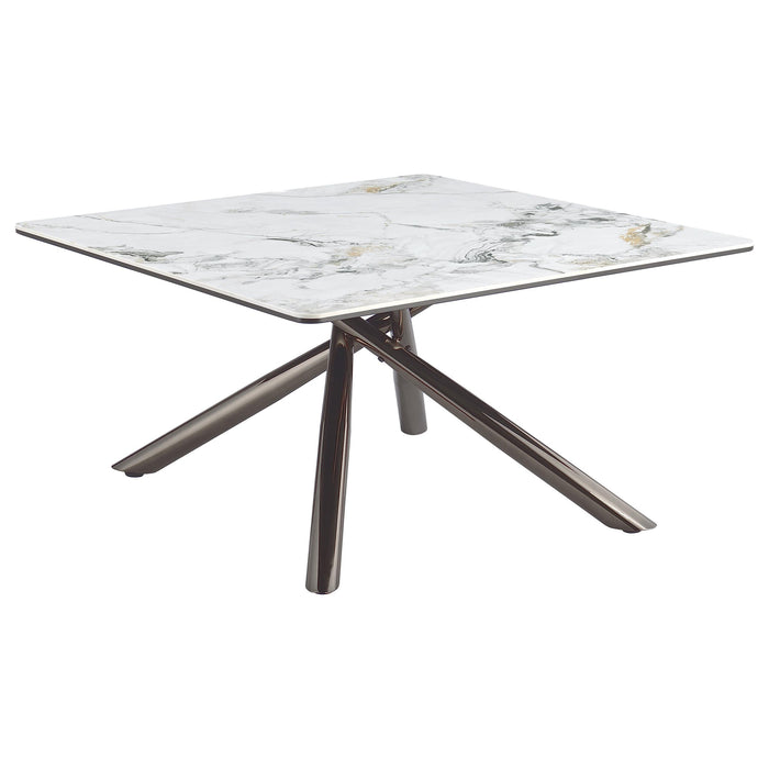 Carvell Square Sintered Stone Top Coffee Table Mirage White