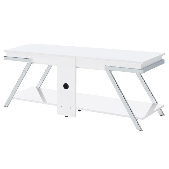 Marcia 1-drawer Wood 60-inch TV Stand White High Gloss