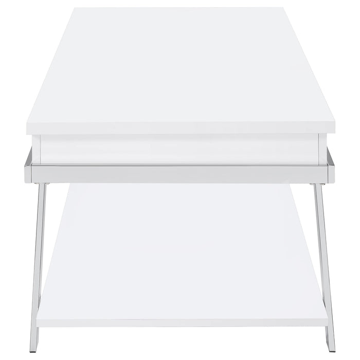 Marcia 2-piece Coffee and End Table Set White High Gloss