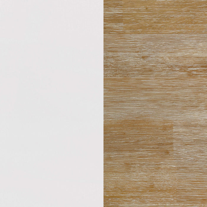 Hollis 4-shelf Wood Media Tower with Drawers Brown and White