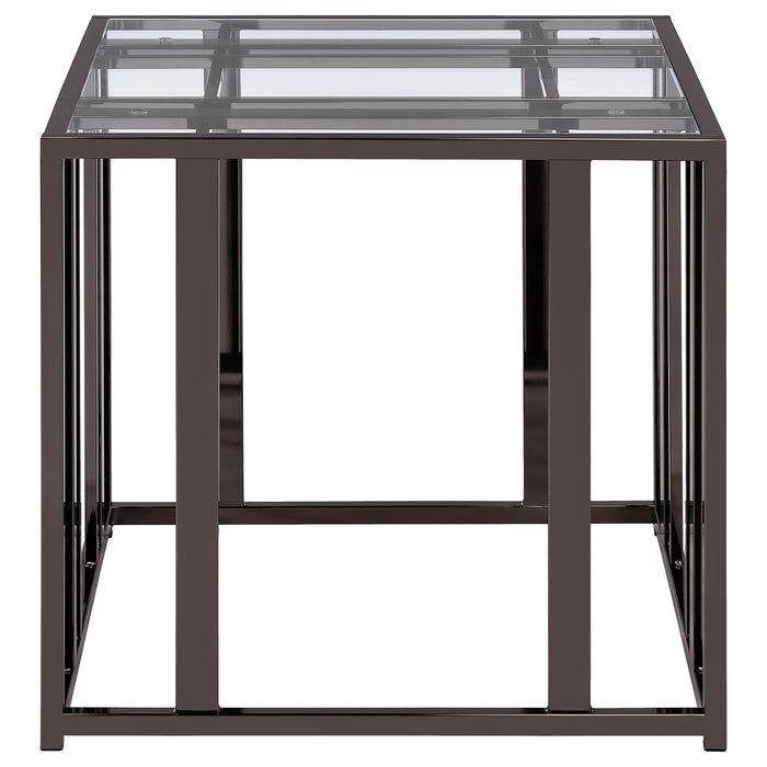 Adri 3-piece Coffee and End Table Set Black Nickel