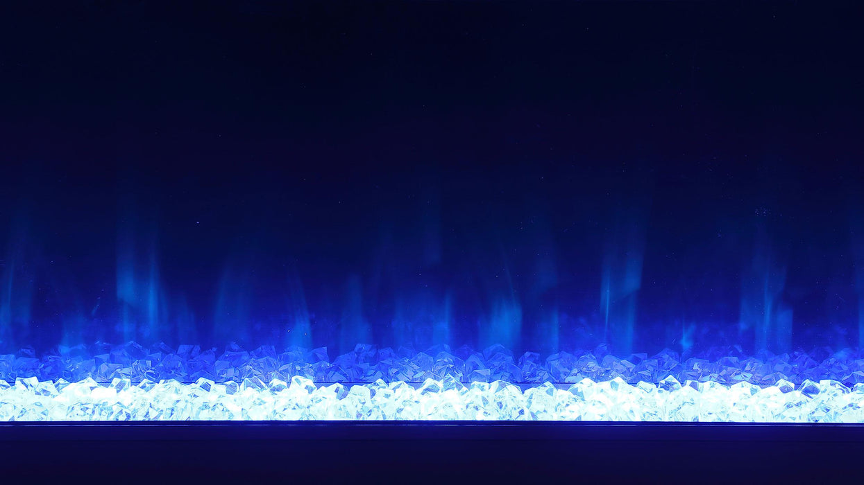 Vallerie 71-inch TV Stand with Visual Flame Box Grey Mirror