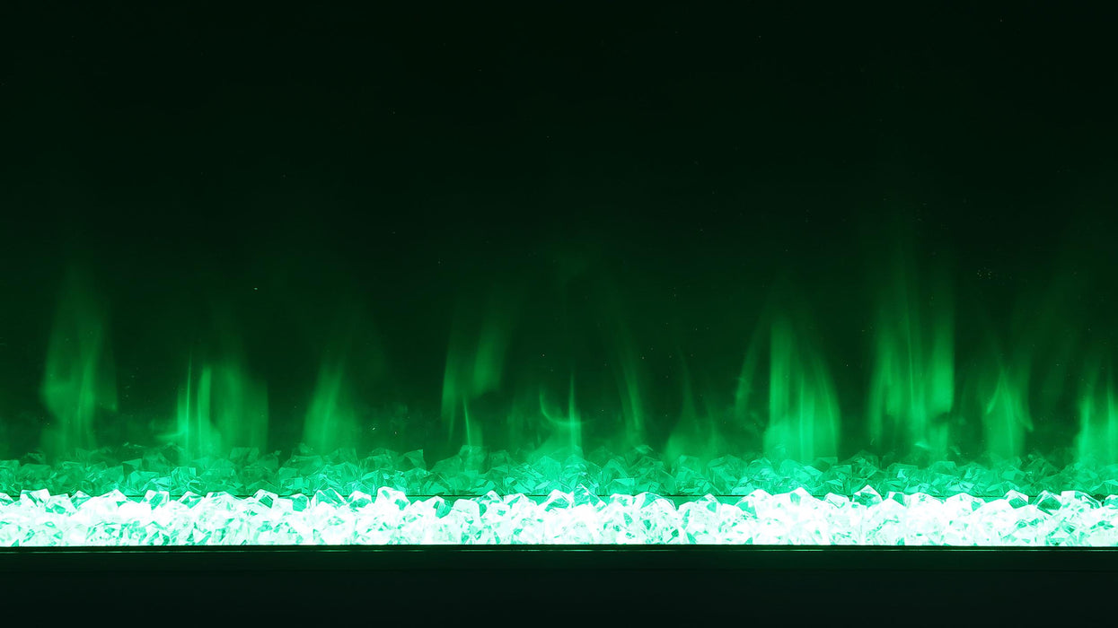 Vallerie 71-inch TV Stand with Visual Flame Box Grey Mirror