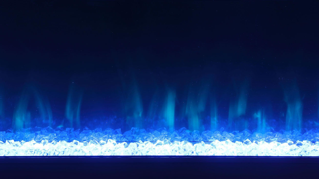 Vallerie 71-inch TV Stand with Visual Flame Box Grey Mirror