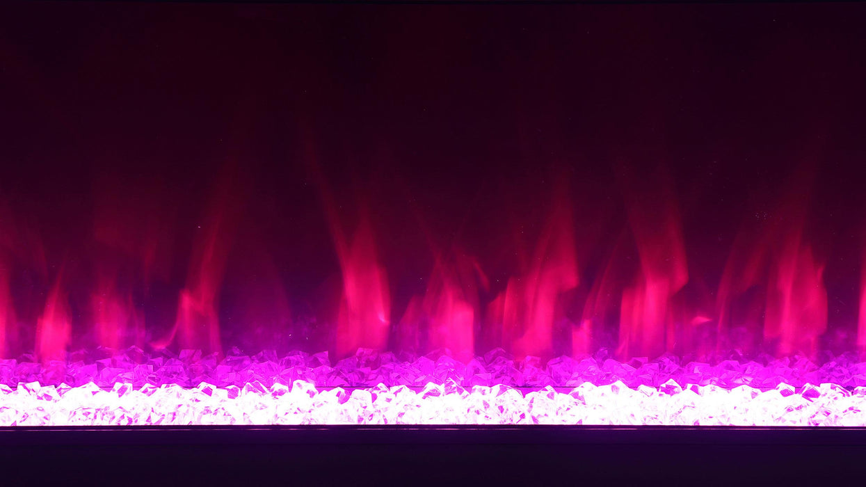 Vallerie 71-inch TV Stand with Visual Flame Box Grey Mirror