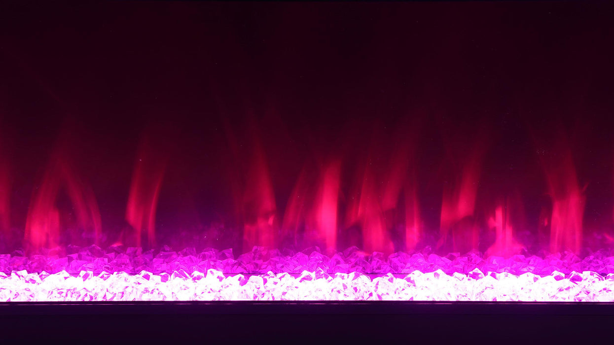 Vallerie 71-inch TV Stand with Visual Flame Box Grey Mirror