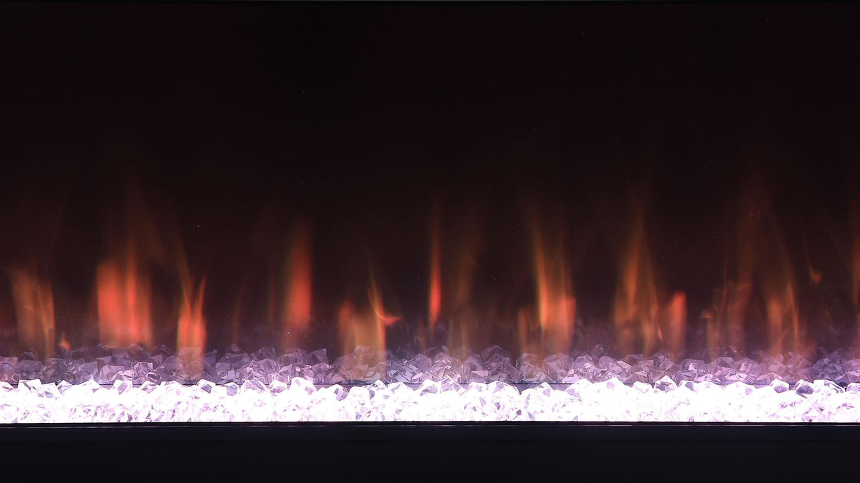 Vallerie 71-inch TV Stand with Visual Flame Box Grey Mirror