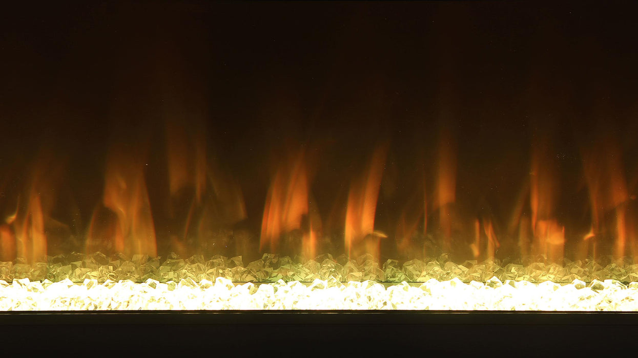 Vallerie 71-inch TV Stand with Visual Flame Box Black