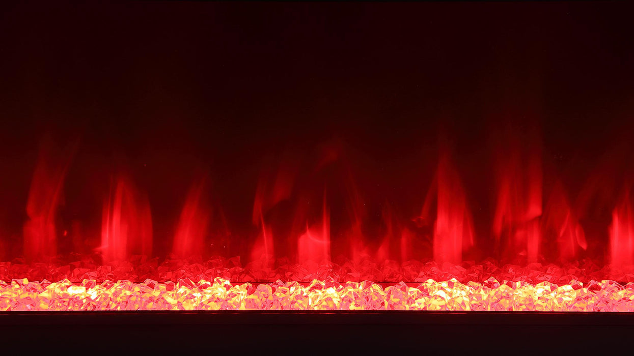 Vallerie 71-inch TV Stand with Visual Flame Box White