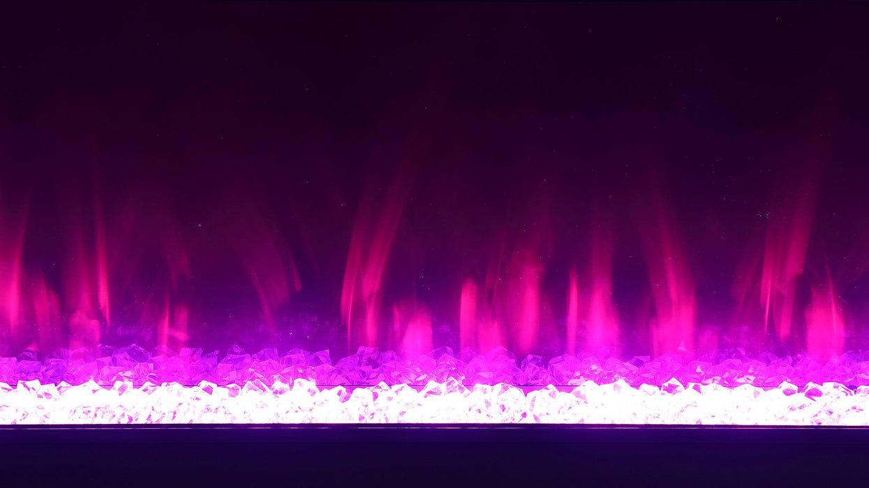 Vallerie 71-inch TV Stand with Visual Flame Box White