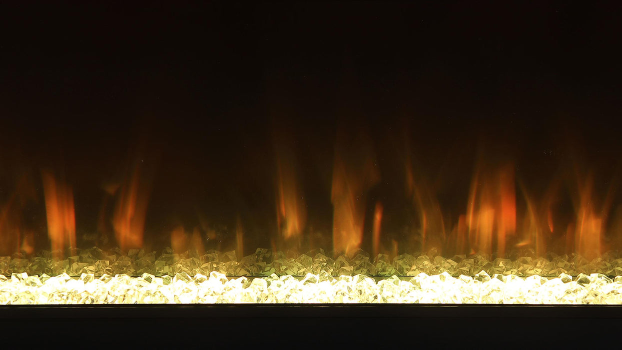 Vallerie 71-inch TV Stand with Visual Flame Box White