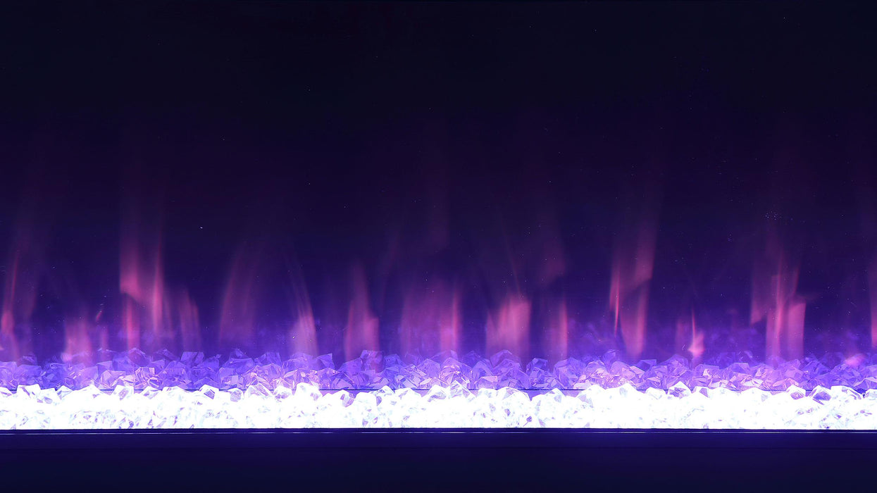 Vallerie 71-inch TV Stand with Visual Flame Box White