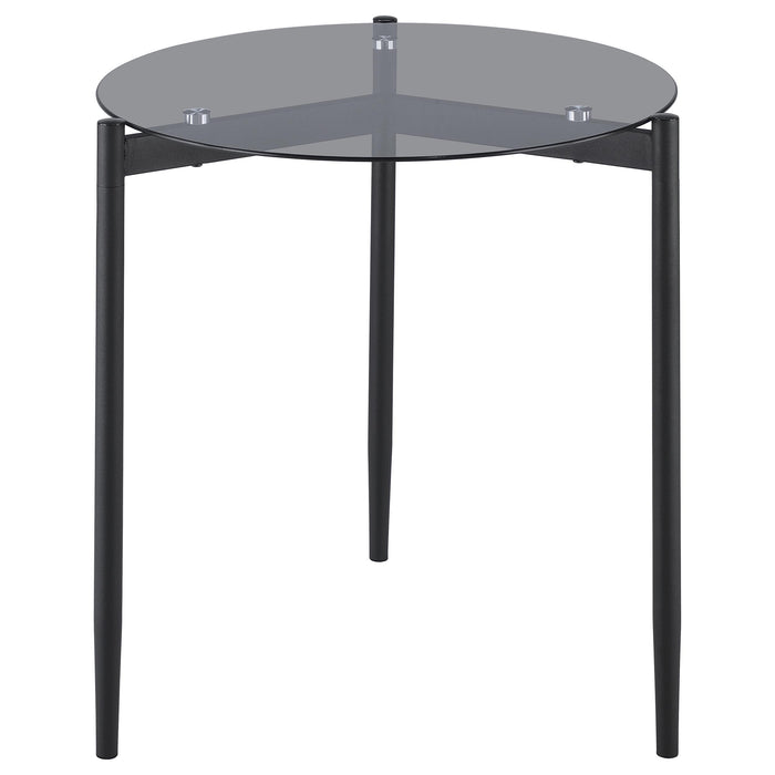 Rosalie 2-piece Round Coffee and End Table Set Grey