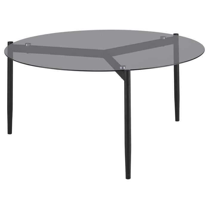 Rosalie 2-piece Round Coffee and End Table Set Grey