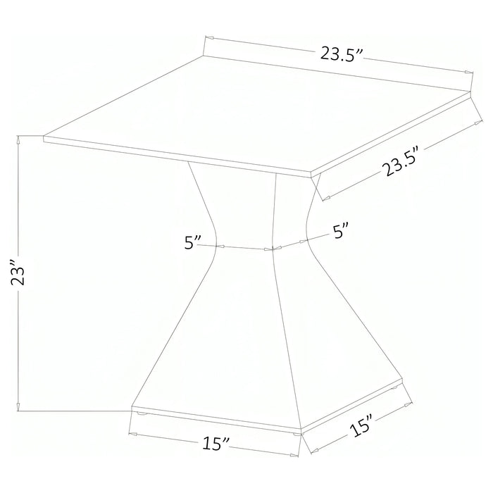 Jenny 2-piece Rectangular Coffee and End Table Set Chrome