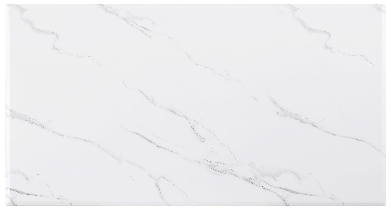 Visalia 3-piece Faux Marble Coffee and End Table Set White