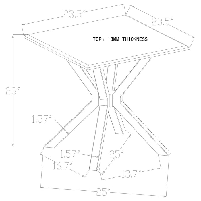 Visalia 3-piece Faux Marble Coffee and End Table Set White