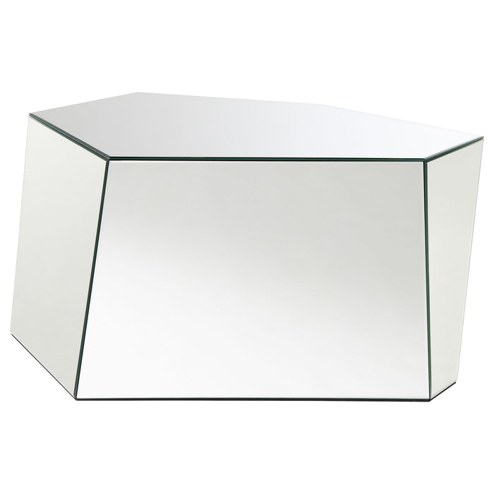 Capella 3-piece Mirrored Coffee and End Table Set Silver