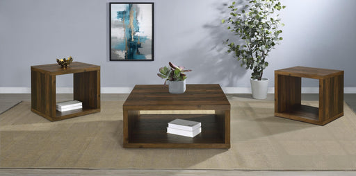 Frisco 3-piece Coffee and End Table Set Dark Pine