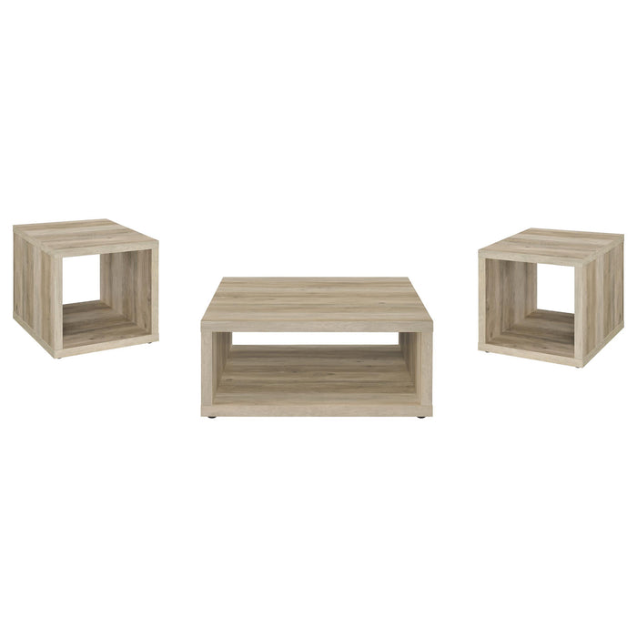 Frisco 3-piece Coffee and End Table Set Distressed Pine
