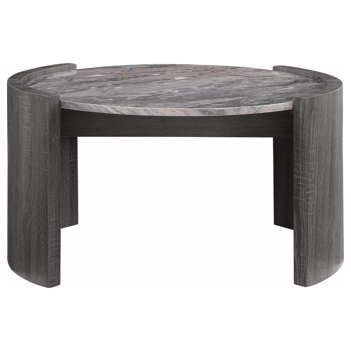 Gladstone 3-piece Coffee and End Table Set Distressed Grey