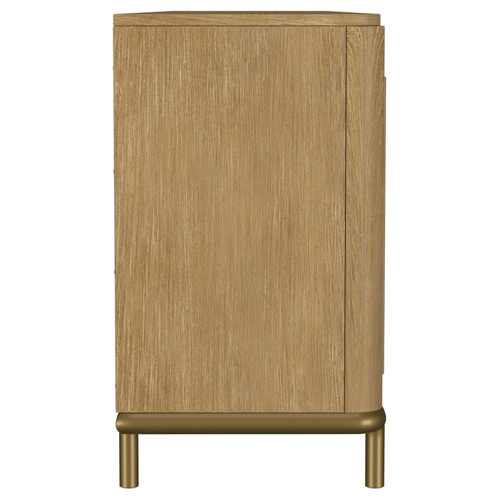 Arini Rattan Cane 2-door TV Stand Media Console Sand Wash