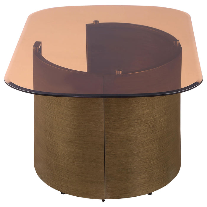 Morena 2-piece Coffee and End Table Set Brushed Bronze