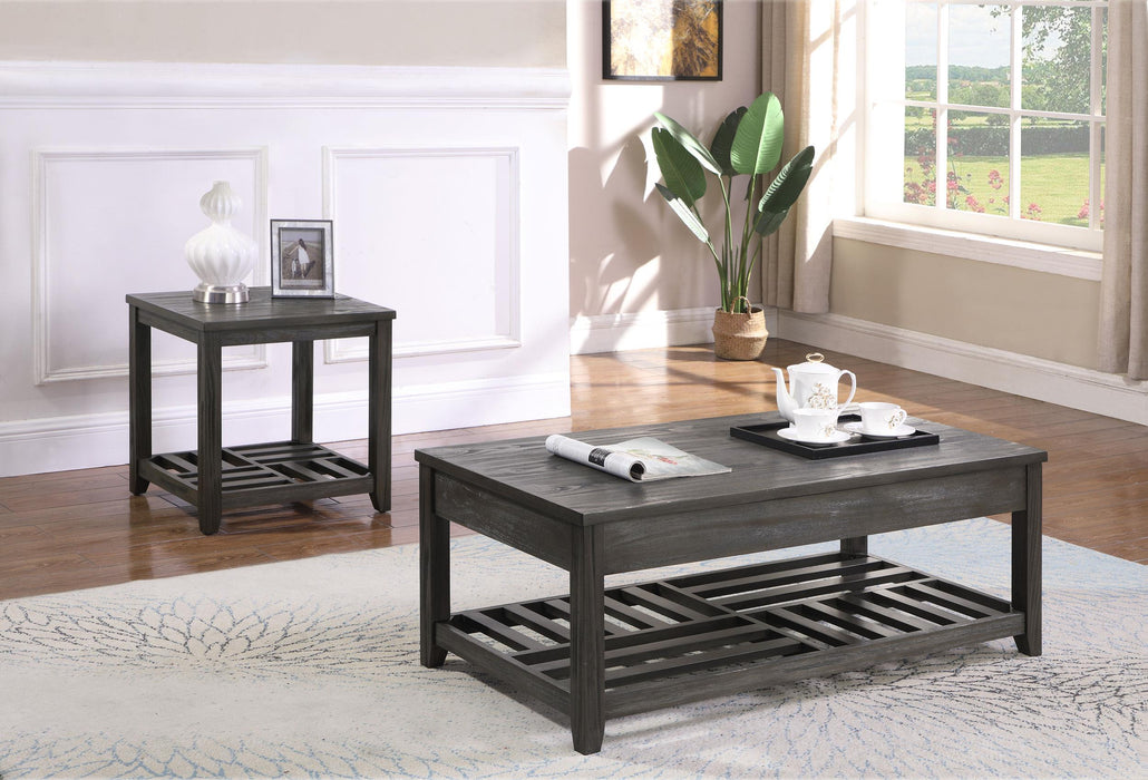 Cliffview 2-piece Lift Top Coffee and End Table Set Grey
