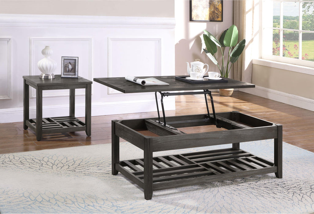 Cliffview 2-piece Lift Top Coffee and End Table Set Grey