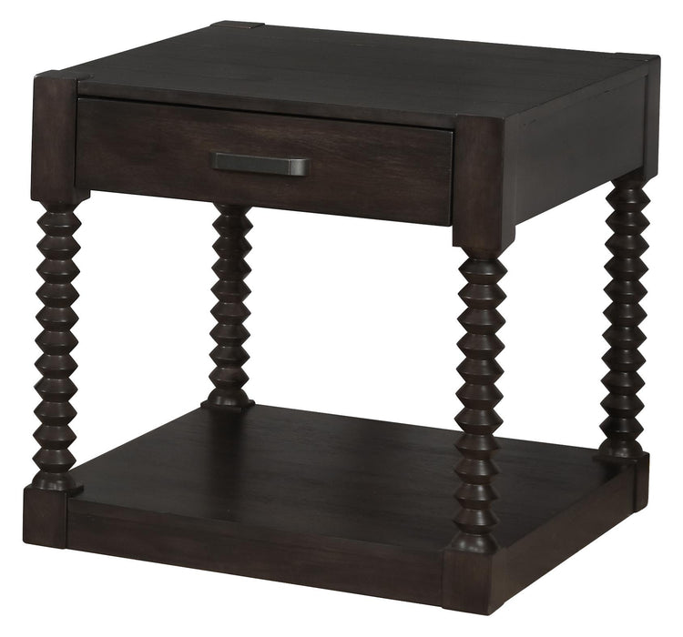 Meredith 1-drawer Rectangular Side End Table Coffee Bean