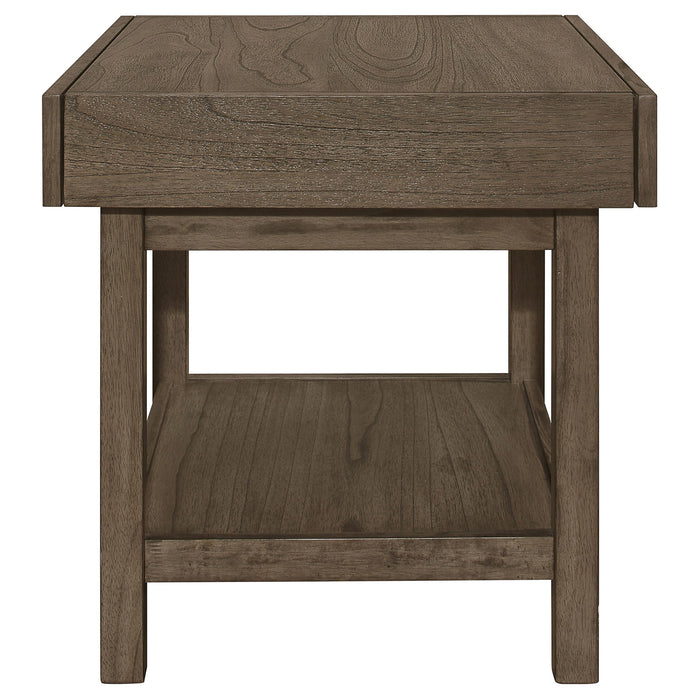 Owen 1-drawer Rectangular Side End Table Wheat Brown