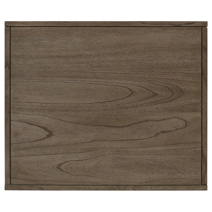 Owen 1-drawer Rectangular Side End Table Wheat Brown