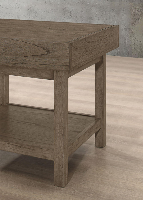 Owen 1-drawer Rectangular Side End Table Wheat Brown