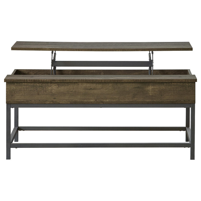 Byers 2-piece Lift Top Coffee and End Table Set Brown Oak