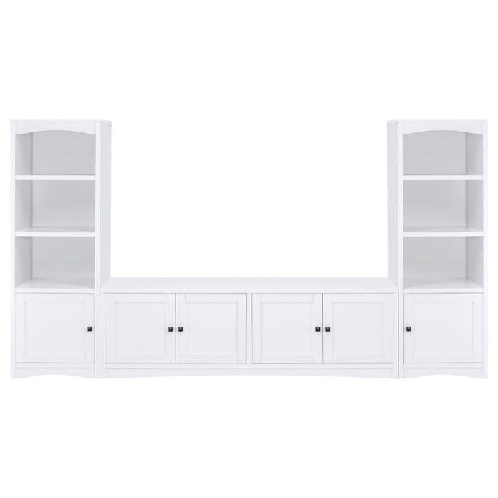 Laughlin 3-piece Entertainment Center TV Stand White