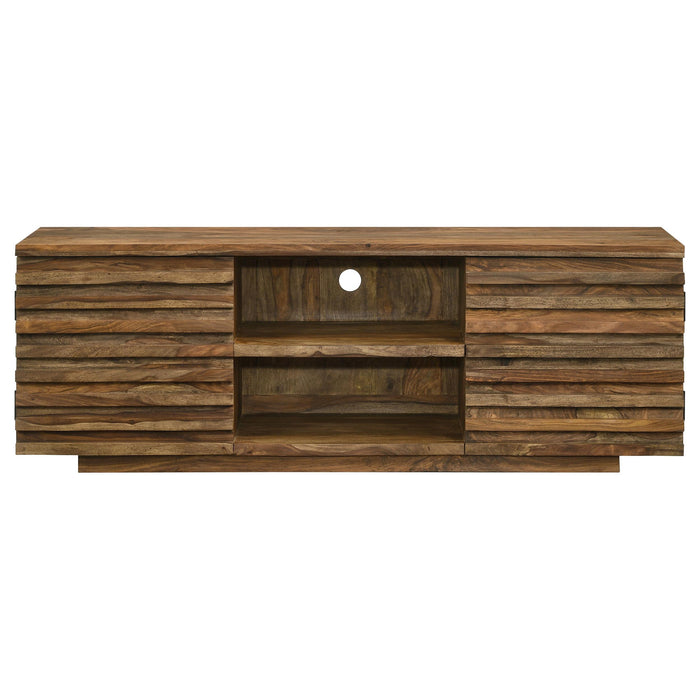 Julia 2-door Solid Sheesham Wood 58-inch TV Stand Natural