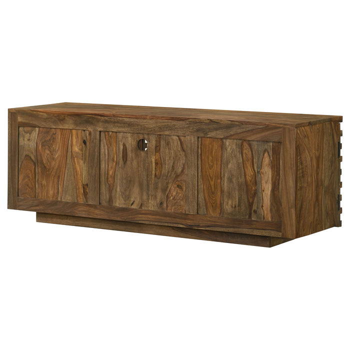 Julia 2-door Solid Sheesham Wood 58-inch TV Stand Natural