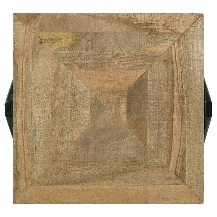 Avery Square Solid Mango Wood Side End Table Natural