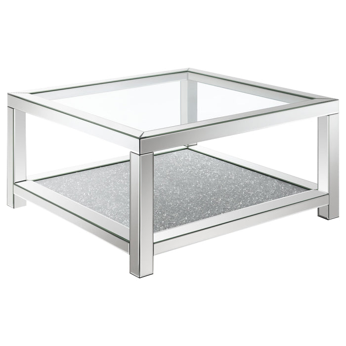 Valentina 3-piece Mirrored Coffee and End Table Set Silver