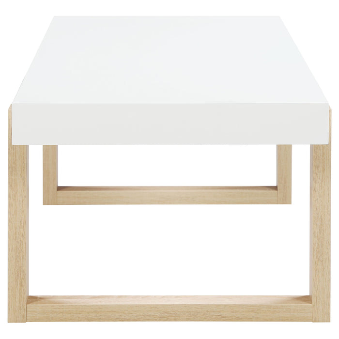 Pala 2-piece Coffee and End Table Set White High Gloss