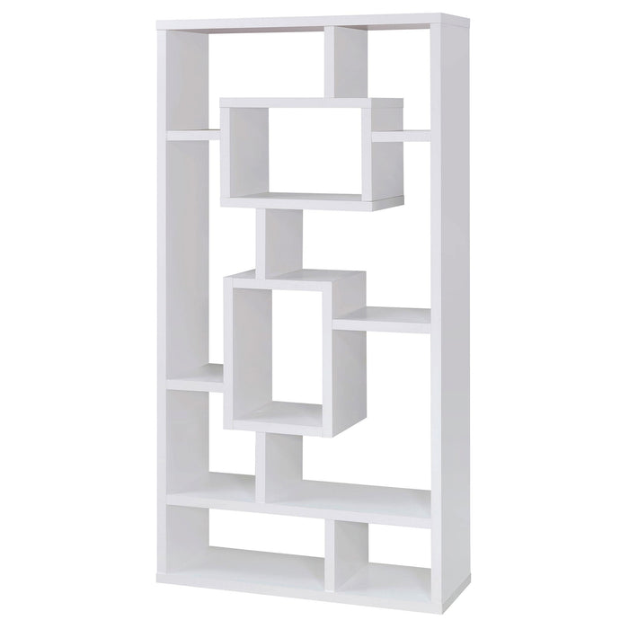 Corey 71-inch 8-shelf Bookshelf White