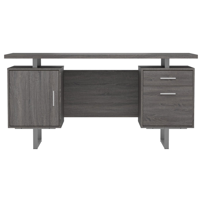 Lawtey 60-inch 2-drawer Office Computer Desk Weathered Grey