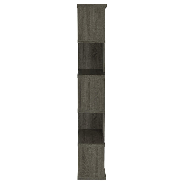 Joey 71-inch 5-shelf Bookshelf Weathered Grey