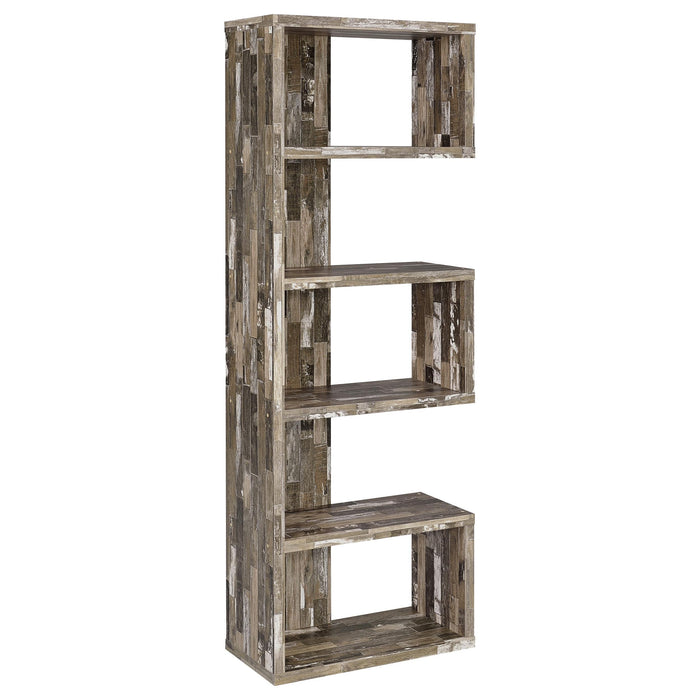 Joey 71-inch 5-shelf Bookshelf Weathered Brown