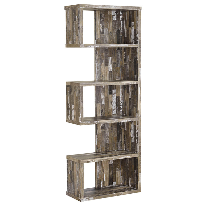 Joey 71-inch 5-shelf Bookshelf Weathered Brown