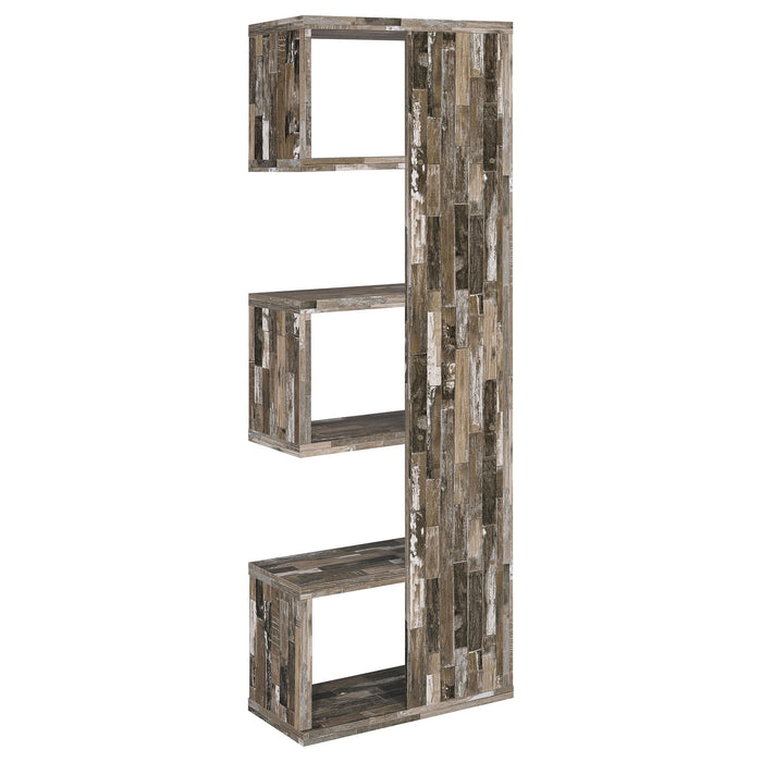 Joey 71-inch 5-shelf Bookshelf Weathered Brown