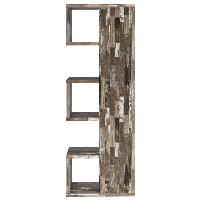 Joey 71-inch 5-shelf Bookshelf Weathered Brown