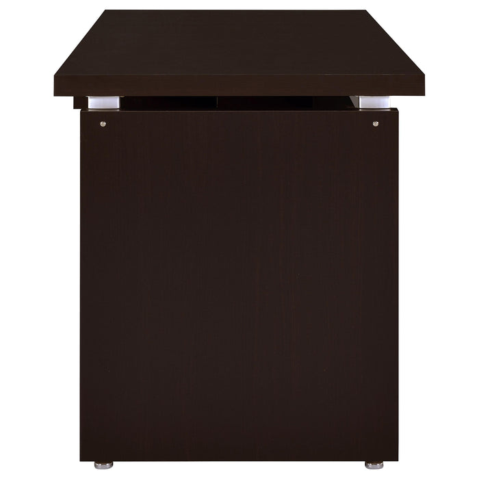 Skylar 55-inch Computer Desk with Keyboard Drawer Cappuccino