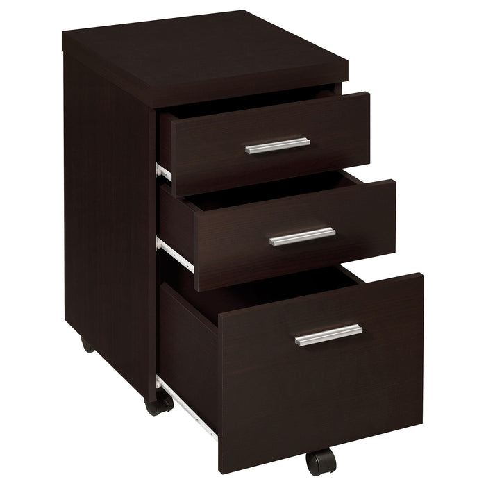 Skeena 3-piece Home Office Computer Desk Set Cappuccino