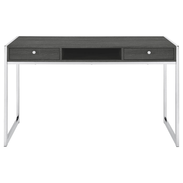 Wallice 49-inch 2-drawer Writing Desk Weathered Grey
